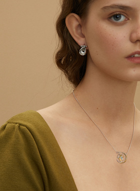 18K金天然欧泊星月神灯项链&本店所有产品均为天然宝石支持复检