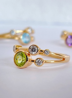 18K金天然宝石戒指&本店所有商品均为天然宝石支持复检