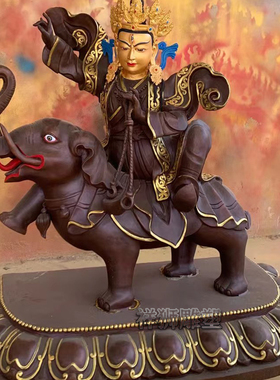 纯铜密宗多杰雄天佛像彩绘小型