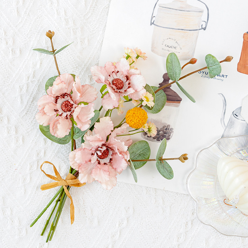 RoomTour小花束装饰花卉仿真花高档假花摆设客厅摆件餐桌插花摆花,淘宝优惠券,粉丝福利购,淘宝优惠卷