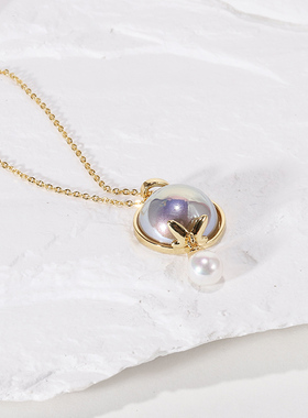 Idokawa小众高级感马贝项链