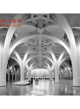 玻璃钢包柱GFRP异形镂空大型柱子围绕装饰大厅室内景观罗马柱