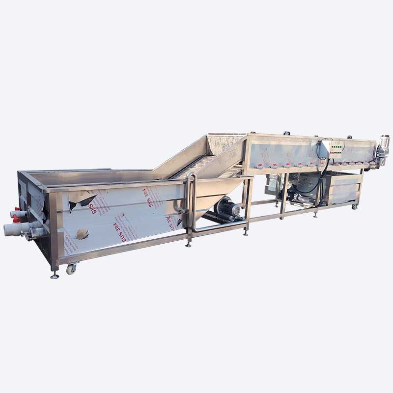 Continuous ginger cleaning machine, commercial ginger cleaning line, root vegetable mud removal and washing equipment