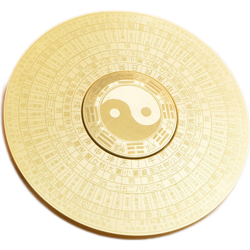 太极八卦64卦实心黄铜指尖陀螺EDC易经罗盘玩具金属减压解压神器 - 图3