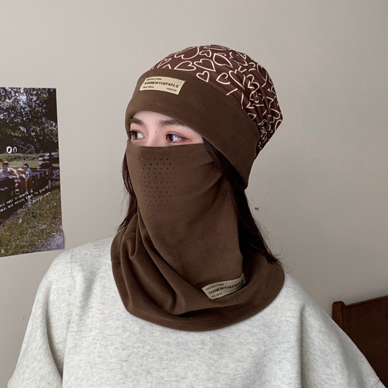 冬季保暖盆帽骑行头套女款户外跑步帽子防寒防风全脸防护防尘面罩 - 图2