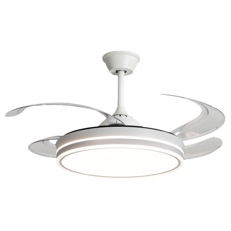 卧室吊扇灯简约现代主卧书房隐形静音电扇吸顶一体吊灯房间风扇灯 - 图3