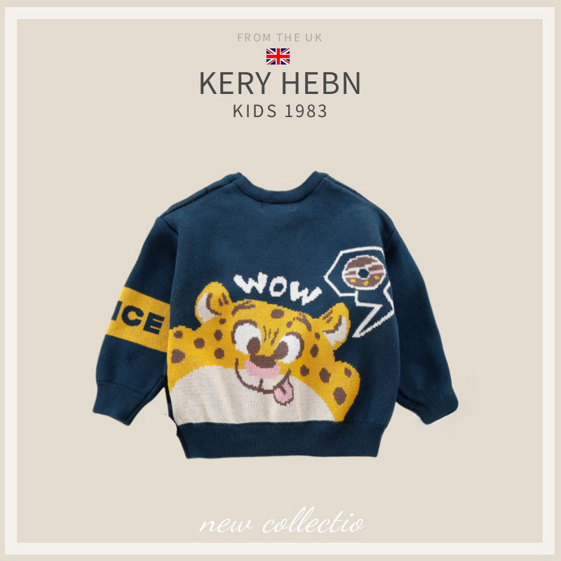 KeryHebn儿童秋冬疯狂动物城豹警官卡通套头衫男童女童针织衫毛衣,淘宝优惠券,粉丝福利购,淘宝优惠卷