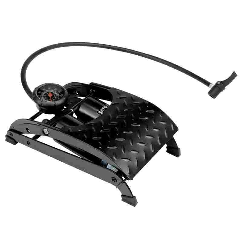 YATO脚踩打气筒高压打气泵电动电瓶摩托汽车脚踏充气泵气管子 - 图0