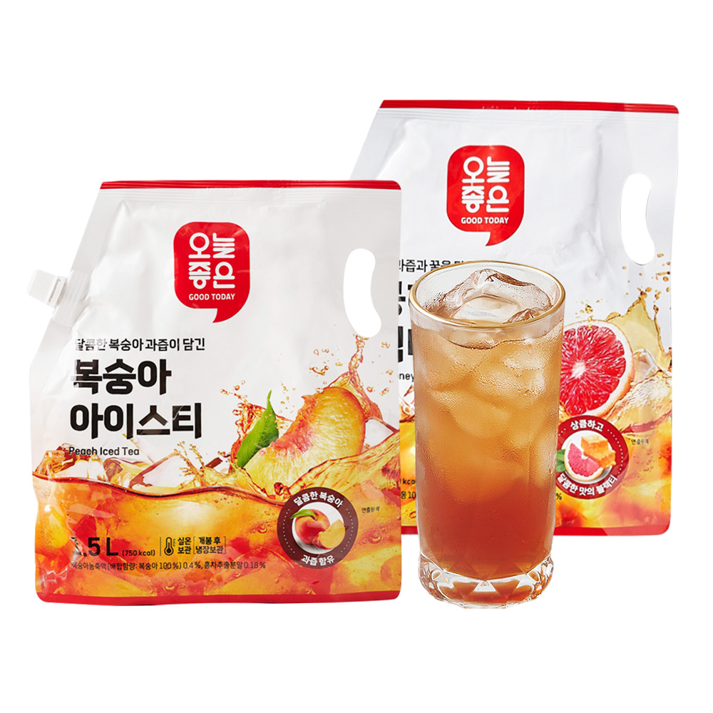 【自营】韩国进口乐天即饮桃子味红茶饮料1.5L浓缩咖啡液黑咖袋装 - 图0