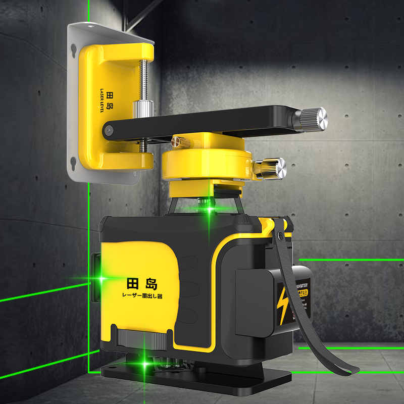 田岛16线绿光红外线水平仪高精度强光细线室外激光贴墙贴地平水仪 - 图3