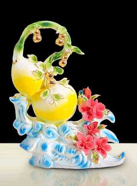 新款直销新中式葫芦白菜摆件酒柜客厅办公室创意摆设玄关装饰工艺