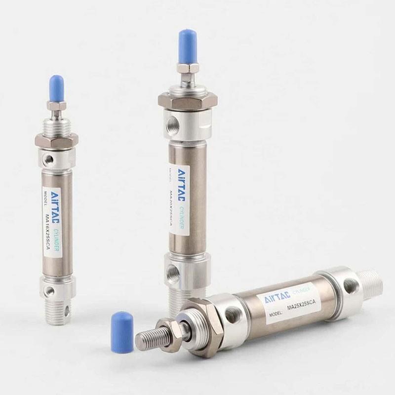亚德客原装MA16-10/15/20/25-50-75-100-125-S-CA不锈钢迷你气缸 - 图1