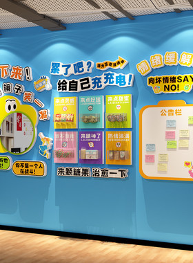 办公室能量补给站文化墙贴