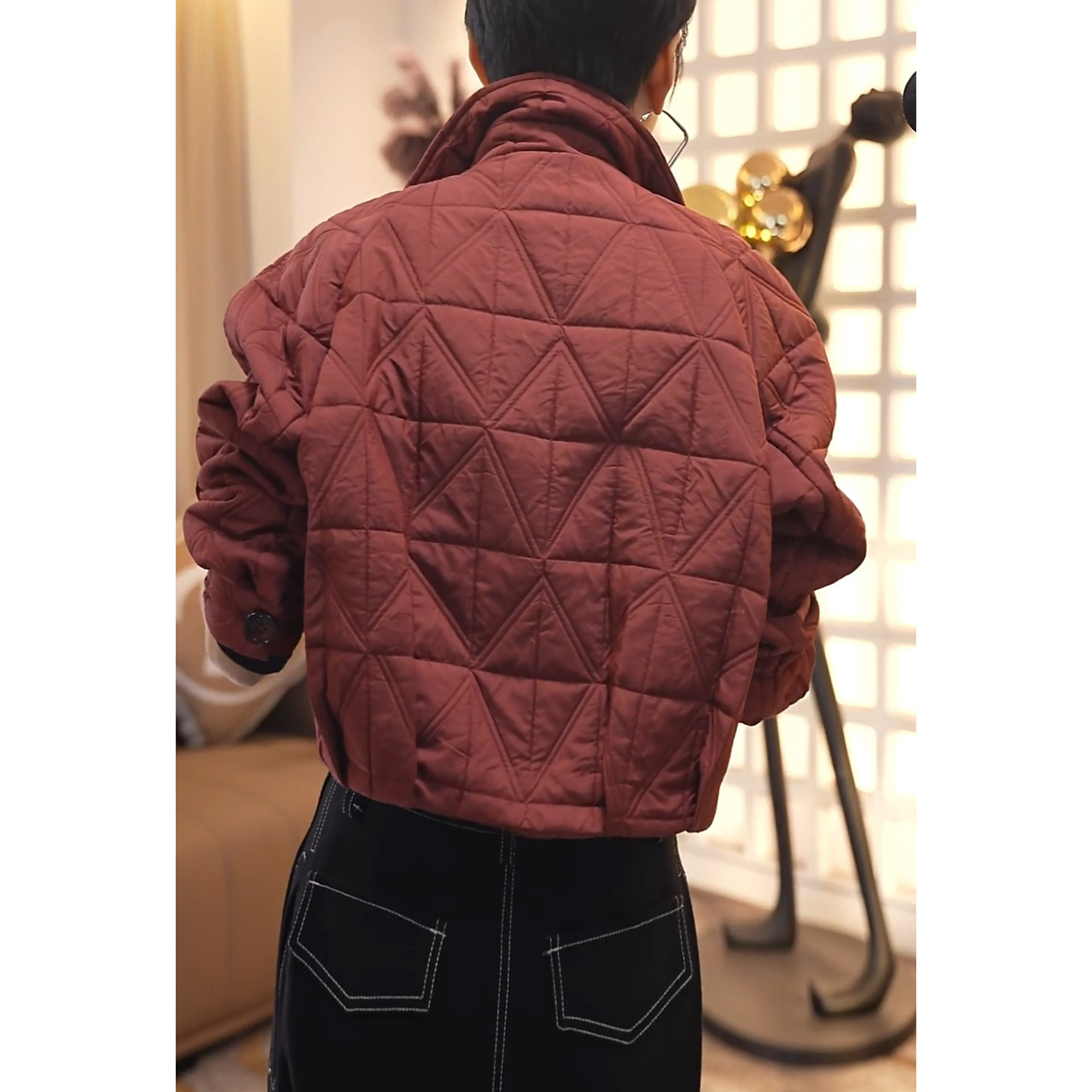 气质设计感短外套棉袄女冬季新款时尚洋气小个子百搭显瘦长袖棉服,淘宝优惠券,粉丝福利购,淘宝优惠卷