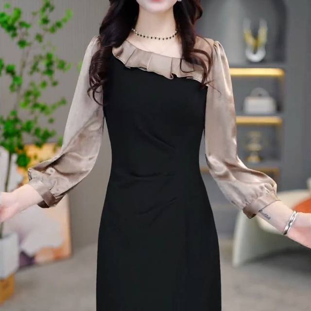New versatile slim and simple and fashionable A-line dress
