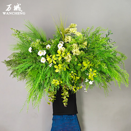 森系婚礼地排花结婚路引花婚礼花排迎宾花路引仿真花布置装饰花艺
