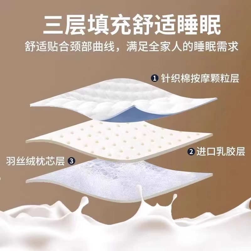 黛圣婕乳胶护颈记忆枕头【睡眠专用枕芯颈椎枕】,淘宝优惠券,粉丝福利购,淘宝优惠卷