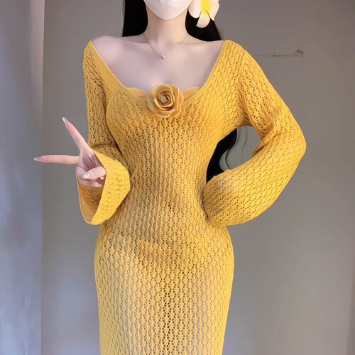2026新款比基尼泳衣女泰式辣妹性感抹胸长裙绝美海边温泉度假聚拢 - 图0