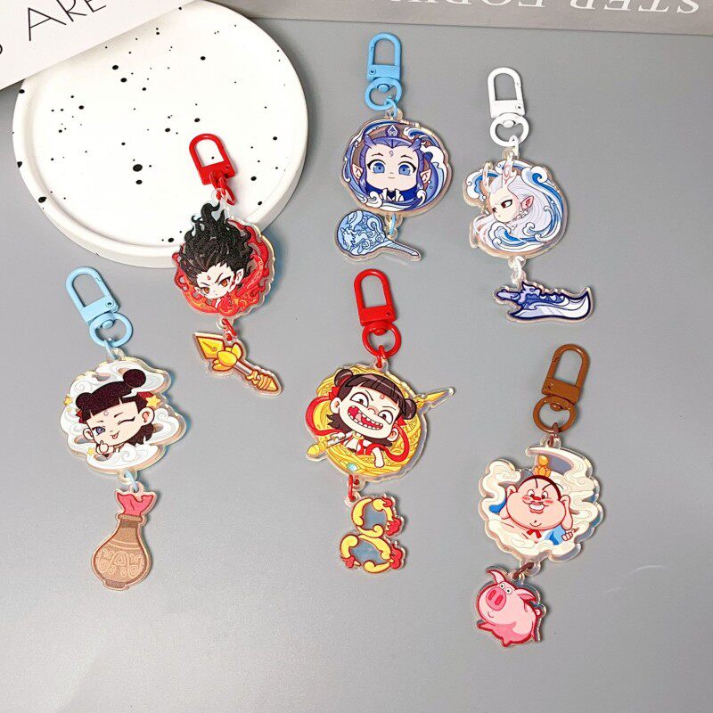 幼儿园开学小礼品爆款钥匙扣哪咤礼物全班儿童小学生奖励奖品创意