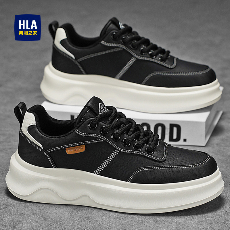 海澜之家男鞋春秋冬季2026新款厚底增高运动小白板鞋男士休闲鞋子,淘宝优惠券,粉丝福利购,淘宝优惠卷