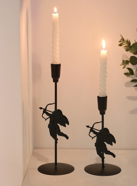 跨境亚马逊铁艺金属烛台婚庆高级感摆件高脚蜡烛台家居工艺品批发