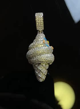 镶嵌小吊坠嘻哈古萌锆石情侣