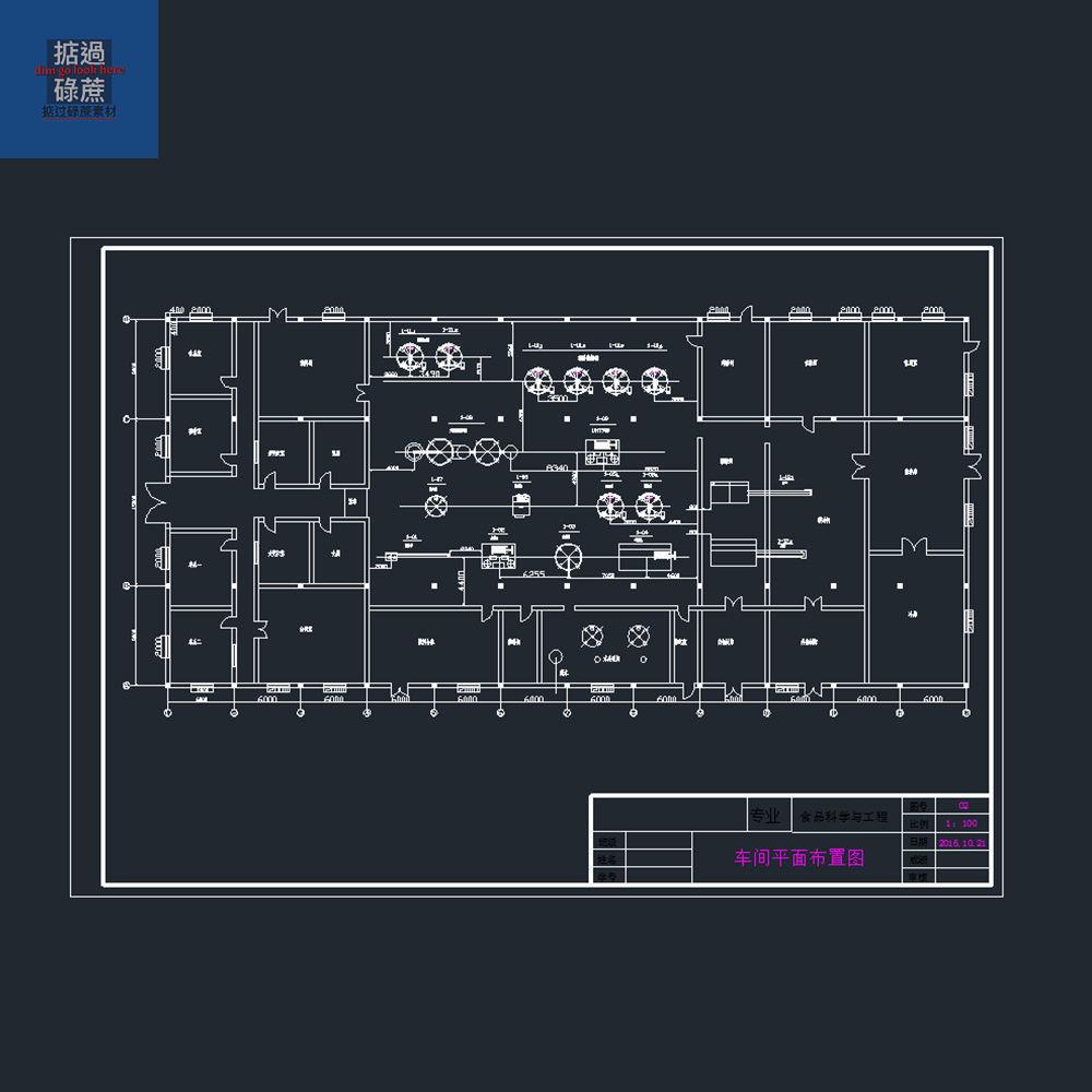 年产6000吨橙汁饮料食品工厂水果饮料车间cad布置工艺设计cad说明-图1