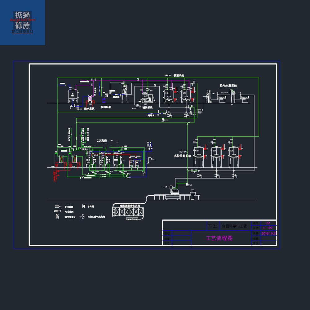 年产6000吨橙汁饮料食品工厂水果饮料车间cad布置工艺设计cad说明 - 图2