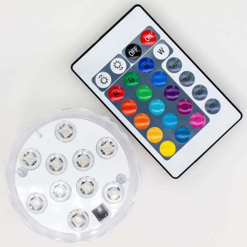 LED充电潜水灯遥控七彩漂浮装饰灯鱼缸吸盘泳池水底 RGBW防水灯,淘宝优惠券,粉丝福利购,淘宝优惠卷