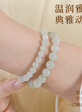 甄选天然翡翠天山翠手串