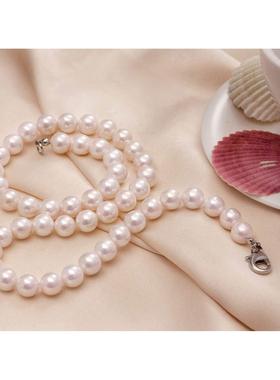 Pearl Necklace Men Simple Handmade Strand Bead Necklace New