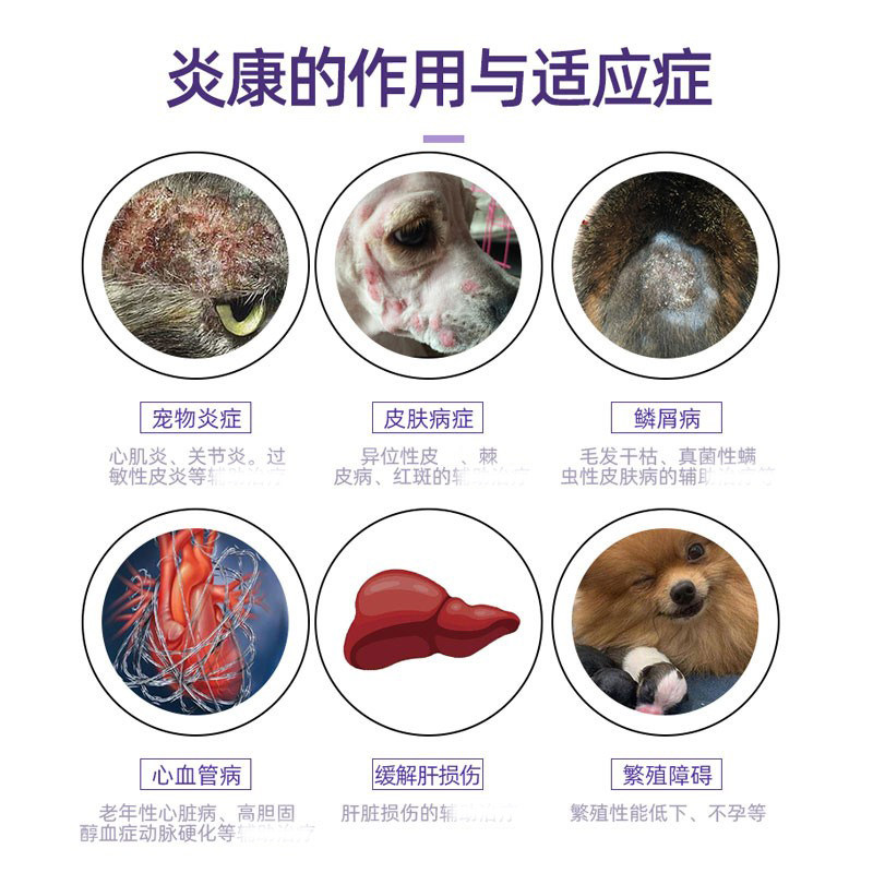 炎康必须脂肪酸宠物掉毛皮屑犬猫螨虫真菌过敏性皮肤营养补充剂,淘宝优惠券,粉丝福利购,淘宝优惠卷