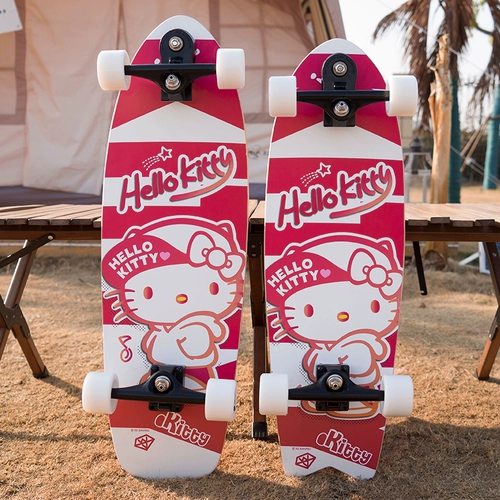 Hello kitty, детский профессиональный скейтборд для начинающих