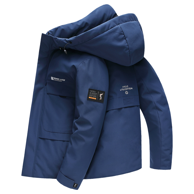 雪中飞男士2022年新品潮流工装短款 雪中飞男装羽绒服