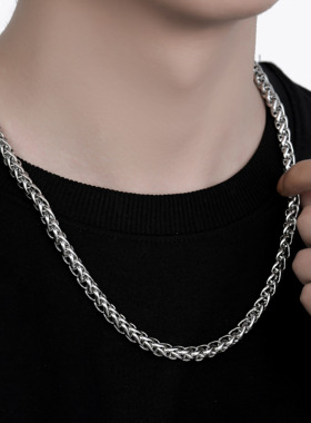 钛钢龙骨链男士素链不掉色项链