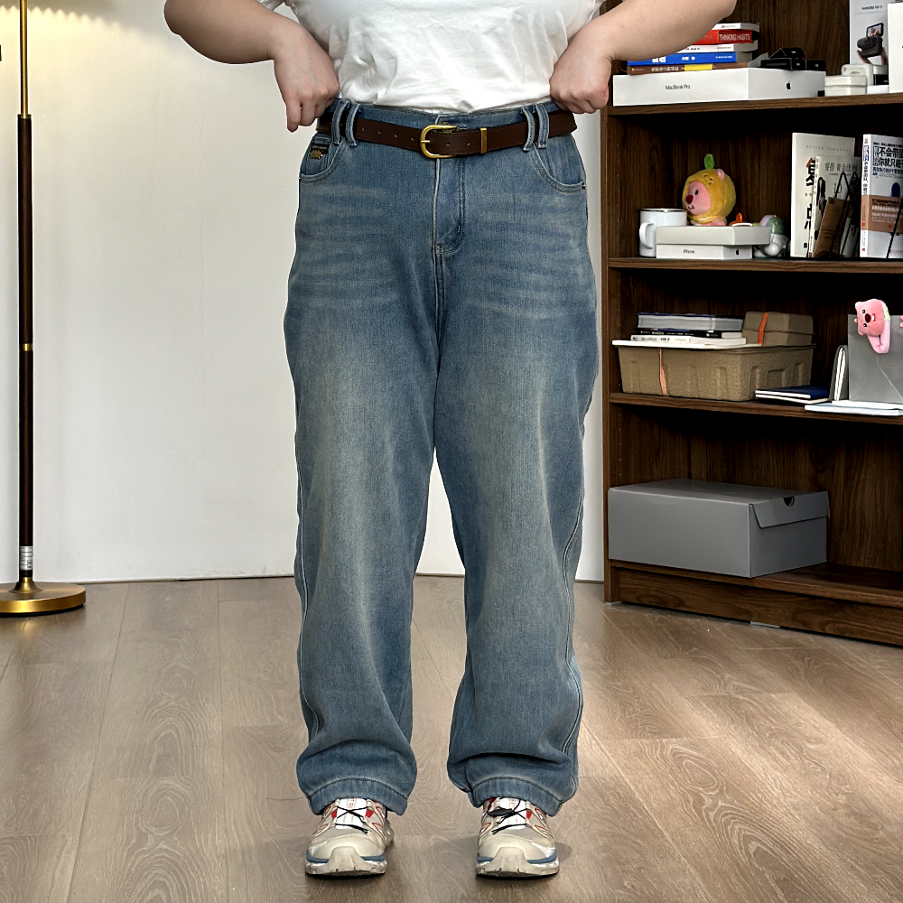 【福饮沸别】大码显瘦胖mm气质百搭高腰遮肉长短款加绒牛仔裤2028,淘宝优惠券,粉丝福利购,淘宝优惠卷