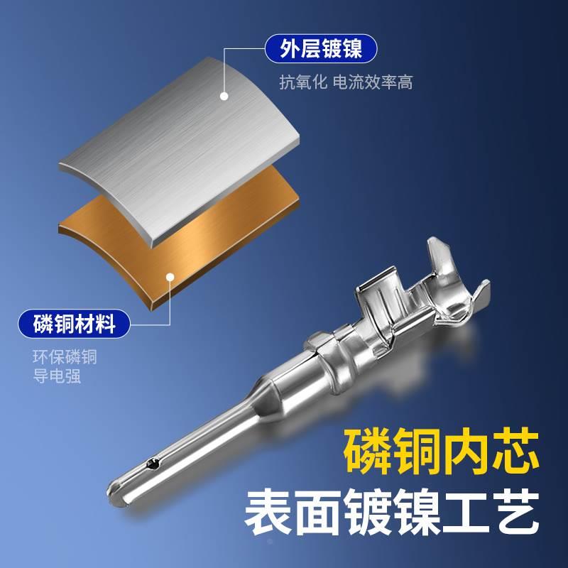 德驰连接器端子DJ214B-1.5A汽车防水接插件接线插针1060-16-0122 - 图1