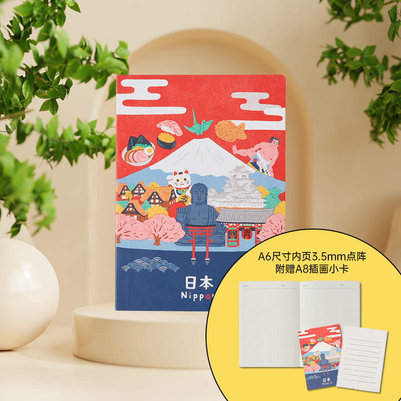 【2025新品】NOLTY能率手帐旅行笔记本A6城市限定款日本东京大阪京都九州广岛记录型格式旅行主题手帐本 - 图0