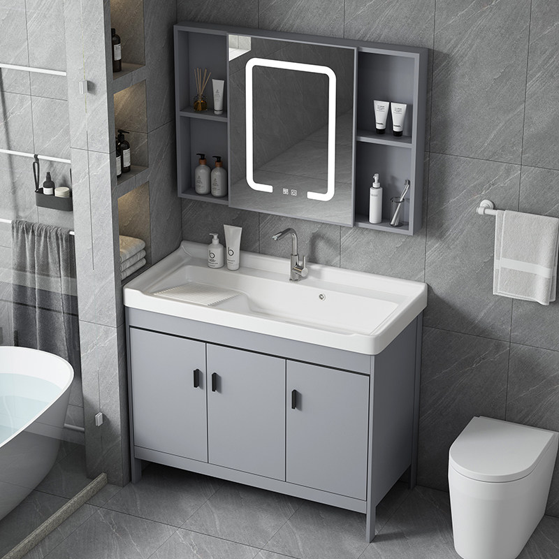 太空铝洗衣柜组合卫生间带搓衣板洗衣槽阳台陶瓷一体洗衣池洗漱台,淘宝优惠券,粉丝福利购,淘宝优惠卷