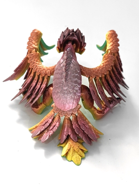 凤凰模型翅膀关节可动飞鸟摆件