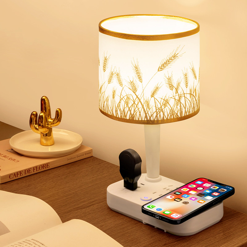 官方正品插座 防雷台灯多功能带USB插座智能插板带无线充LED灯,淘宝优惠券,粉丝福利购,淘宝优惠卷