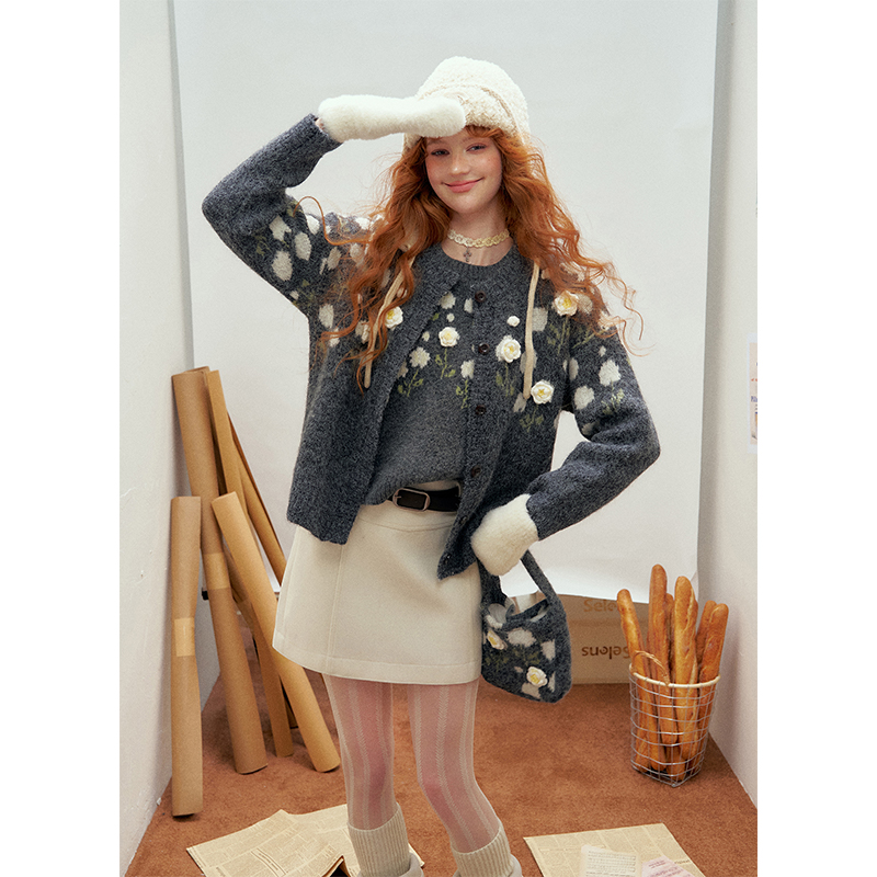 【所有女生的衣橱直播间】IHDXD花花开衫/花花背心/菱格毛衣/半裙