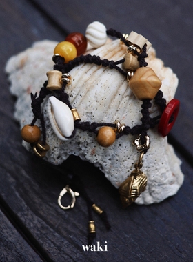 waki 海洋记事本 Ocean Memo 度假感手工编织包链/项链/手链