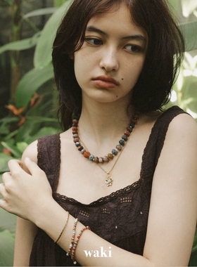 waki 大西洋低语 Atlantic Whisper 秋冬彩色玛瑙存在感串珠项链