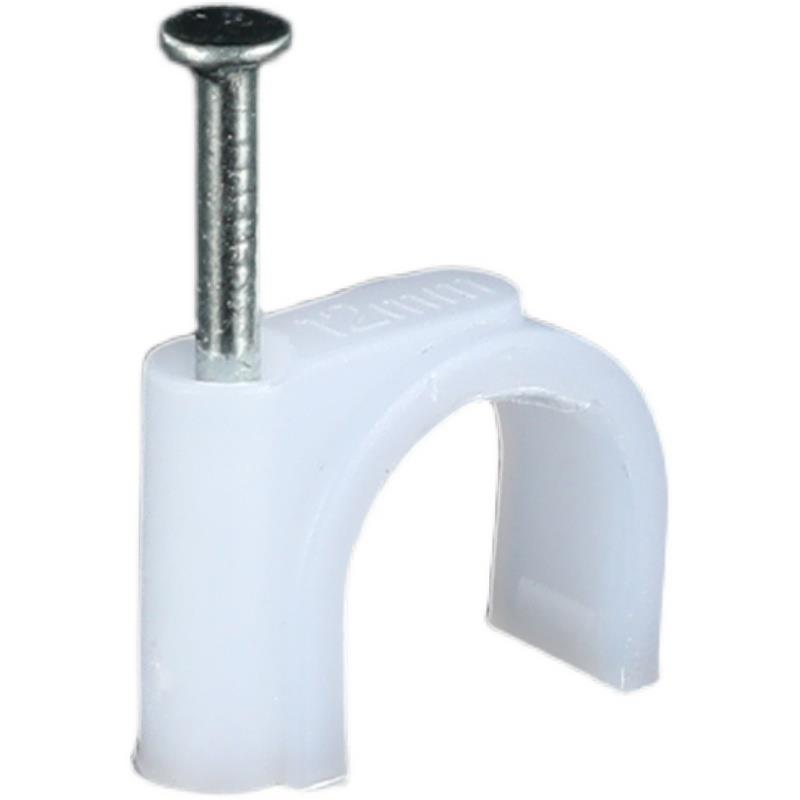 钢钉线卡电线固定线卡子网线卡钉12mm电线钉圆形管卡码卡线扣 - 图0