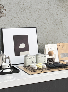 北欧风样板间厨房饰品摆件软装搭配仿真橱柜灶台装饰摆台咖啡壶