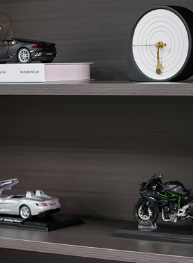 轻奢样板间高档儿童房摆件现代简约软装方向盘赛车主题书柜装饰品