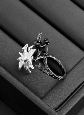 法国CoopKoop「黑白曼陀罗」双相情感障碍戒指法式简约百搭高级感