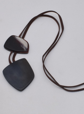 法国CoopKoop复古长款吊坠项链不规则时尚几何图形简约小众设计