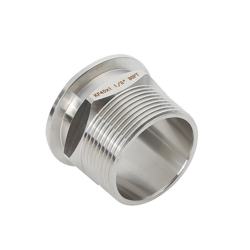 304不锈钢KF真空外螺纹NPT 快卸卡盘转六角外丝接头KF16/25/40/50,淘宝优惠券,粉丝福利购,淘宝优惠卷